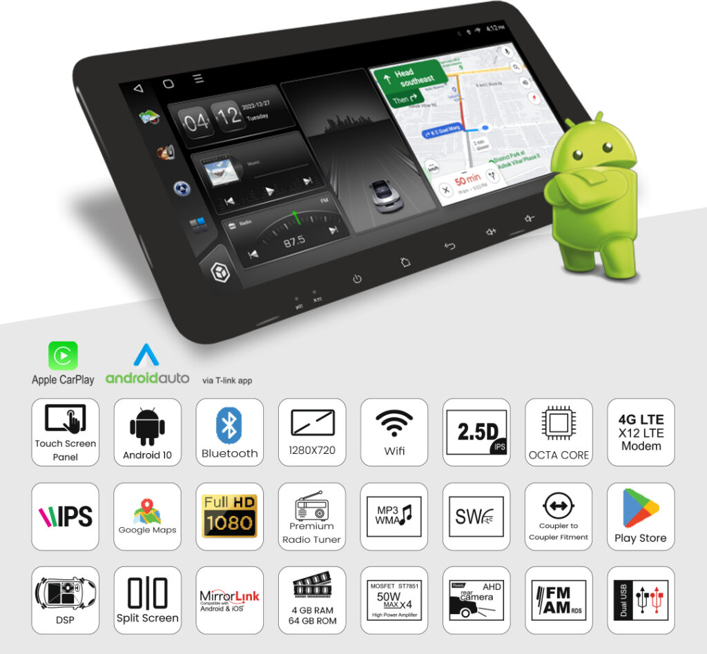 10.33-Inch Floating Screen Android Car Stereo | 4GB+64GB