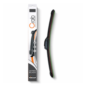 Crab Car Wiper Silent, All-Natural Squeegee Rubber for Snow & Ice Removal, Resists Cracking, Splitting, and Tearing, Quick & Easy Installation for Cleanliness & Safety