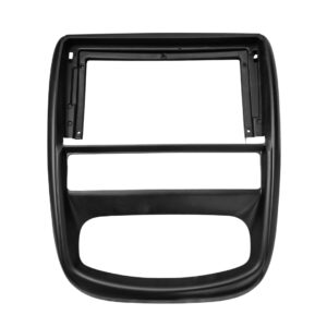 9-Inch Double Din Stereo Frame for Old Renault Duster – Premium Dashboard Fascia Panel for Android Touchscreen & CarPlay Music System Black Gloss Finish, Perfect OEM Fit