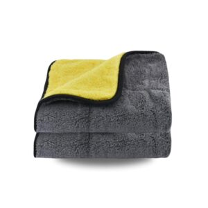 Crab 830 GSM 16x20 Microfiber Detailing Towel – Dual-Sided Towel for Interior & Exterior Detailing, Scratch, Lint & Streak-Free, Perfect for Wash, Dry, Dust & Polish