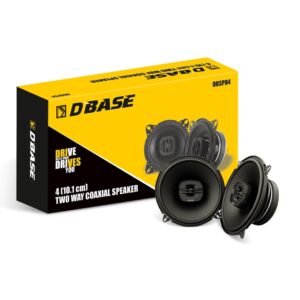 DBASE 4" (10.1cm) Two-Way Coaxial Car Speakers | Powerful 90dB Audio Output | 25mm Tweeter | 4 Ohm Impedance | Universal Car Fit | Premium Build Quality | High Bass Performance | 1-Year Warranty