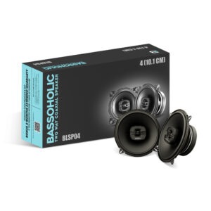 BASSOHOLIC 4" (10.1cm) BLSP04 Two-Way Coaxial Car Speakers | Powerful 90dB Audio Output | 25mm Tweeter | 4 Ohm Impedance | Universal Car Fit | Premium Build Quality | High Bass Performance | 1-Year Warranty