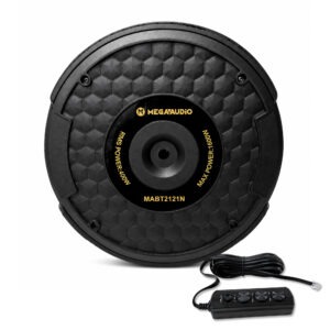 MegaAudio MABT2121N 11-Inch Active Spare Tire Subwoofer | 1600W Max, 600W RMS, Built-in Class-D Amplifier